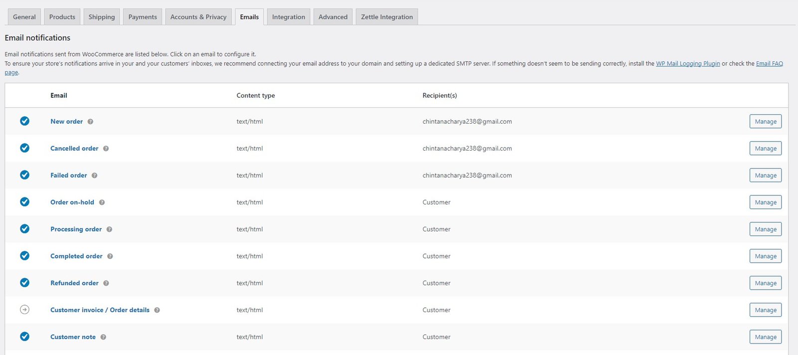 Screenshot 2 WooCommerce Order Emails